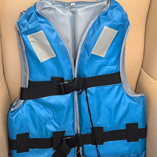 Blue foam buoyancy aid - buoyancy, life